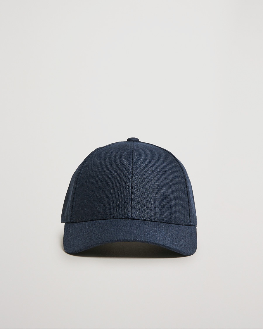 Varsity Headwear Linen Baseball Cap Deep Sea Navy – Blue