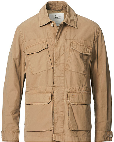 Men | Shirts | Woolrich | Military Cotton Field Shirt Jacket Khaki