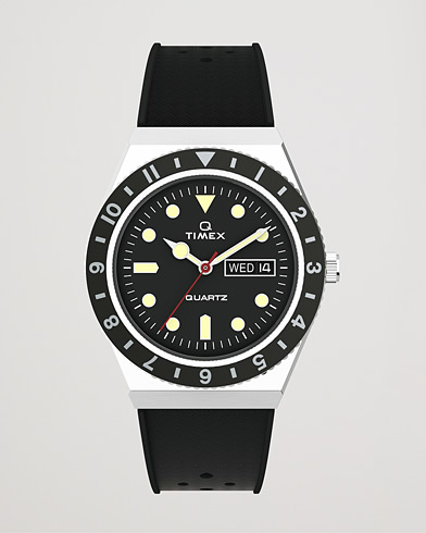 Men | Rubber strap | Timex | Q Diver 38mm Rubber Strap Black