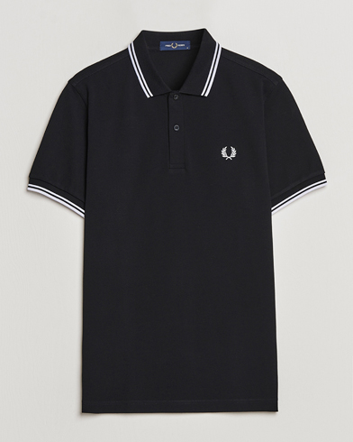 Men | Polo Shirts | Fred Perry | Twin Tip Polo Black