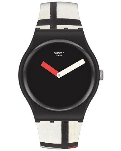 Men | Rubber strap | Swatch | Red, Blue and White by Piet Mondrian 