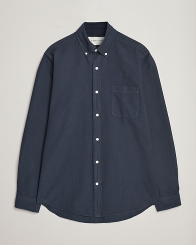 Men | Seasonal Offer | A Day's March | Moorgate Dyed Oxford Shirt Navy