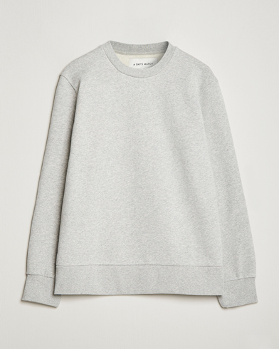 Men | Organic Menswear | A Day's March | Shaw Sturdy Fleece Sweatshirt Grey