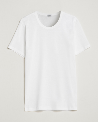 Men |  | Zimmerli of Switzerland | Mercerized Cotton Crew Neck T-Shirt White