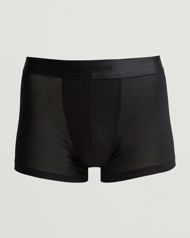 Men | Underwear | Zimmerli of Switzerland | Micro Modal Boxer Briefs Black