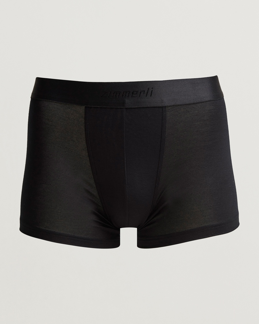 Zimmerli of Switzerland Micro Modal Boxer Briefs Black – Black