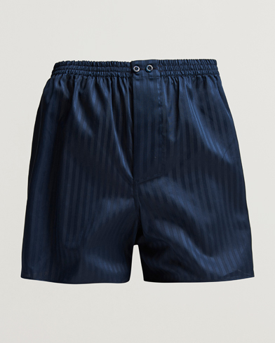 Men |  | Zimmerli of Switzerland | Mercerized Cotton Boxer Shorts Navy