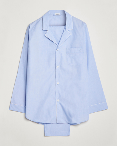 Men | Pyjamas | Zimmerli of Switzerland | Mercerized Cotton Pyjamas Light Blue