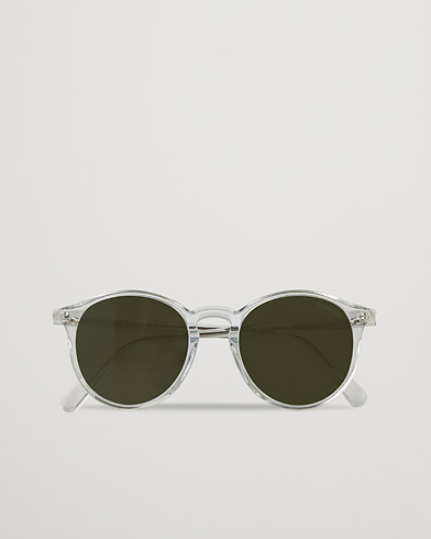 Men | Round Frame Sunglasses | Moncler Lunettes | Violle Polarized Sunglasses Crystal/Green Mirror