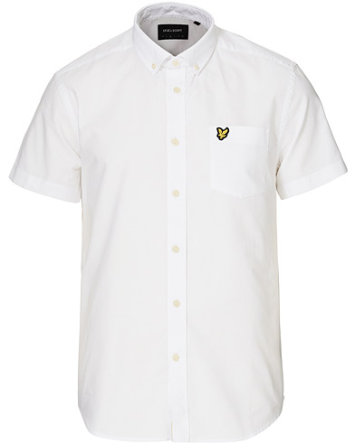 Men | Short Sleeve Shirts | Lyle & Scott | Slub Short Sleeve Cotton Shirt White