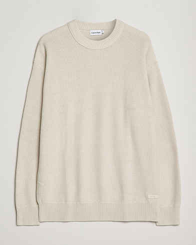 Men | Sweaters & Knitwear | Calvin Klein | Texture Knitted Sweater Stony Beige