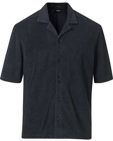 Men |  | BOSS | Lars Terry Short Sleeve Shirt Dark Blue