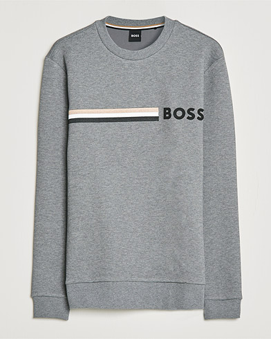 Men | Grey sweatshirts | BOSS | Stadler Logo Crew Neck Sweatshirt Medium Grey