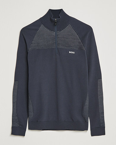 Men | Sweaters & Knitwear | BOSS Athleisure | Zandi Hlaf Zip Sweater Dark Blue