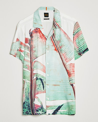  |  Printed Short Sleeve Resort Collar Shirt Multi