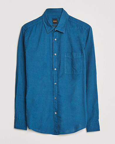 Men |  | BOSS Casual | Relegant Regular Fit Garment Dyed Shirt Medium Blue