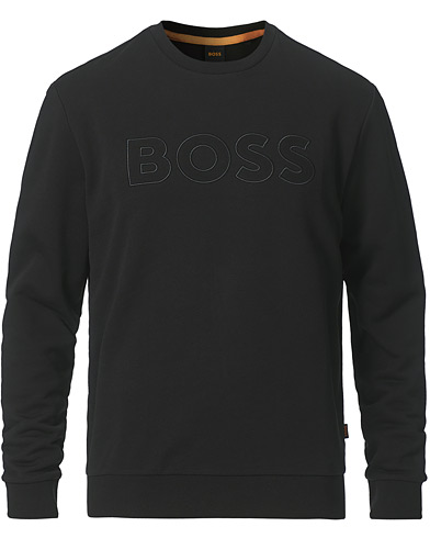 Men | Sweaters & Knitwear | BOSS Casual | Welogocrew Sweatshirt Black