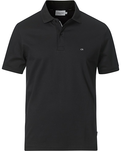Men | Short Sleeve Polo Shirts | Calvin Klein | Liquid Touch Slim Fit Polo Black