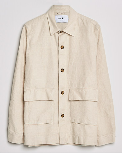 Men |  | NN07 | Cedric Heavy Linen Shirt Jacket Ecru