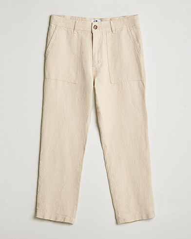 Men | The Linen Closet | NN07 | Nohr Heavy Linen Trousers Ecru