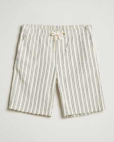 Men | Drawstring Shorts | NN07 | Keith Striped Drawstring Shorts White/Black