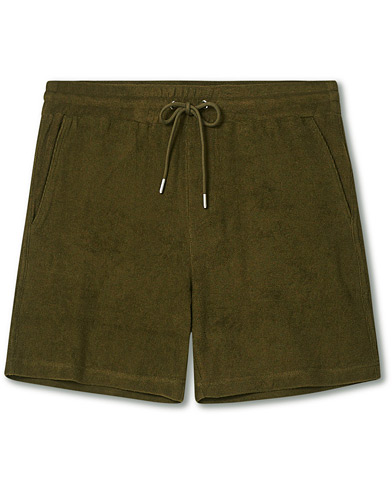 Men | The Terry Collection | NN07 | Cameron Terry Shorts Dark Olive