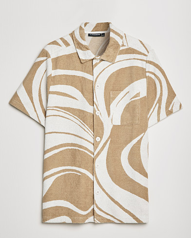 Men | The Terry Collection | J.Lindeberg | BillyToweling Jacquard Shirt Safari Beige