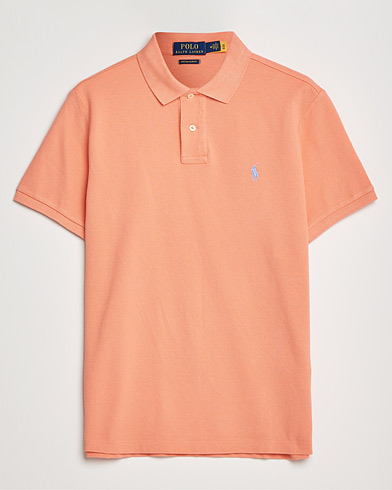 Men | Short Sleeve Polo Shirts | Polo Ralph Lauren | Custom Slim Fit Polo Deep Mango