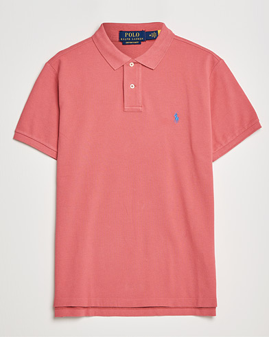 Men | Short Sleeve Polo Shirts | Polo Ralph Lauren | Custom Slim Fit Polo Adirondack Berry