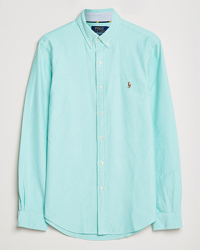 World of Ralph Lauren |  Slim Fit Oxford Button Down Shirt Sunset Green