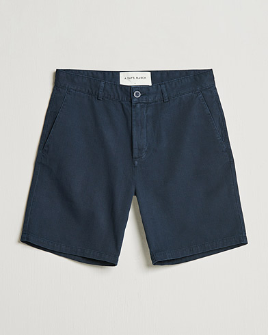 Men | Seasonal Offer | A Day's March | Erie Cotton Chino Shorts Navy