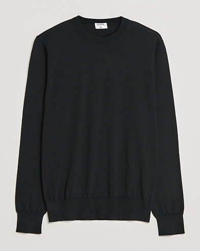 Men | Filippa K | Filippa K | Merino Round Neck Sweater Black