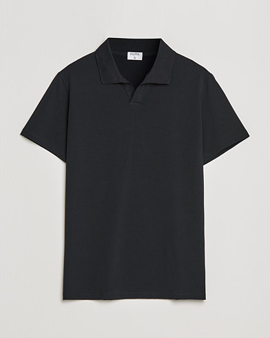 Men | Polo Shirts | Filippa K | Soft Lycra Polo Tee Black