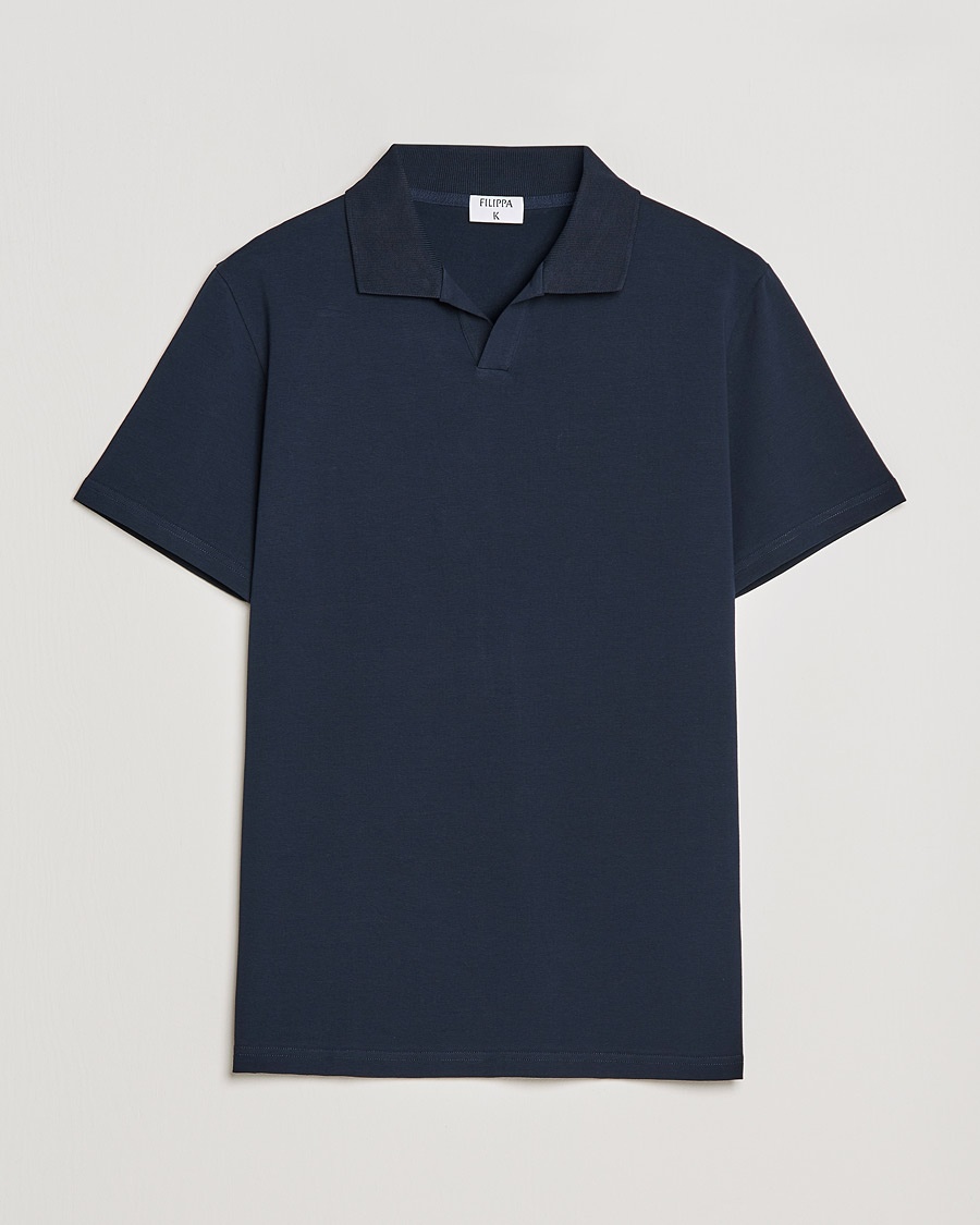 Filippa K Soft Lycra Polo Tee Navy – Blue