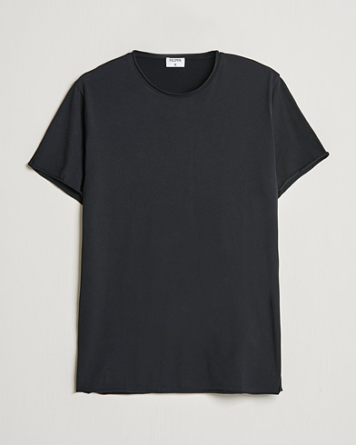 Men | Black t-shirts | Filippa K | Roll Neck Crew Neck Tee Black