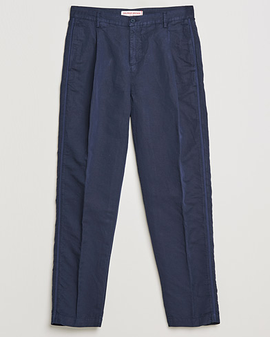 Men | Linen Trousers | Orlebar Brown | Dunmore Linen/Cotton Trousers Night Iris