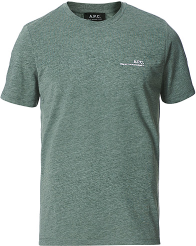 Men | T-Shirts | A.P.C. | Item Short Sleeve T-Shirt Kaki Chine