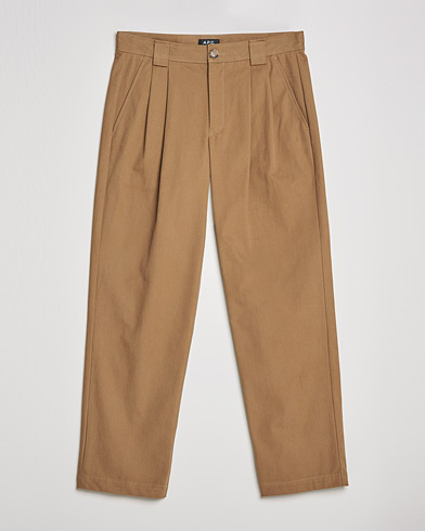Men | Trousers | A.P.C. | Eddy Pleated Chinos Tobacco