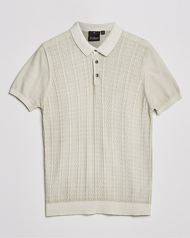 Men |  | Oscar Jacobson | Bard Knitted Cotton Crepe Polo Creme