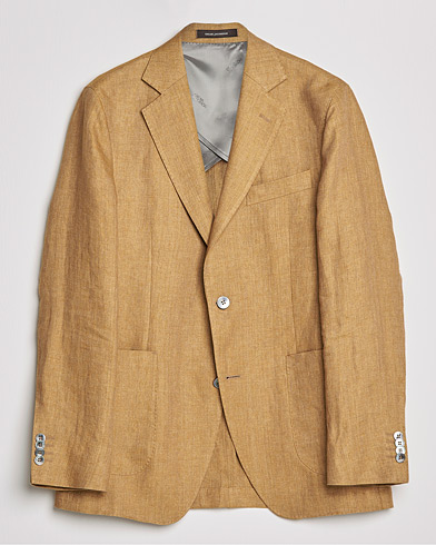 Care of Carl Exclusives |  Ferry Soft Patch Pocket Linen Blazer Dusky Yellow