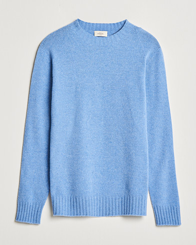 Men |  | Altea | Wool/Cashmere Crew Neck Sweater Light Blue