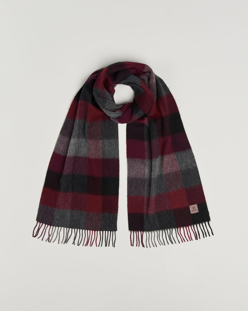 Amanda Christensen Amanda ChristensenWool Block Check ScarfWine/Black – Red