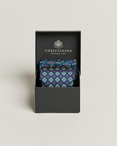 Men | Accessories | Amanda Christensen | Box Set Silk 8cm Tie and Twill Pocket Square Navy
