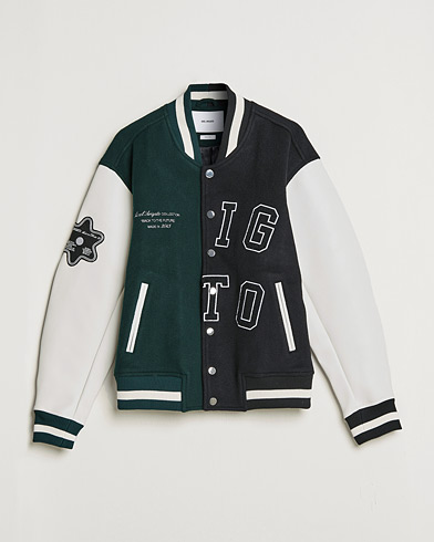 Men | Coats & Jackets | Axel Arigato | Offense Varsity Jacket College Green/Black