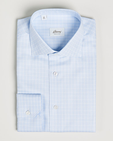 Men | Formal | Brioni | Slim Fit Dress Shirt Light Blue Check