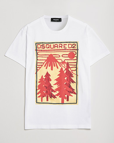 Men | Short Sleeve T-shirts | Dsquared2 | Mountain Cool Tee White