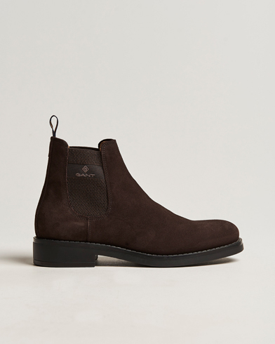 Men | Shoes | GANT | Brookly Suede Chelsea Boot Dark Brown