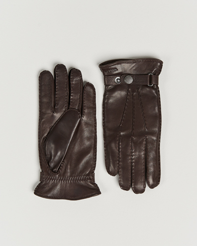 Men | Gloves | Hestra | Jake Wool Lined Buckle Glove Espresso