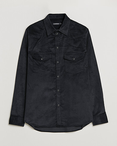 Men | Shirts | J.Lindeberg | Tarp Cord Western Overshirt Black