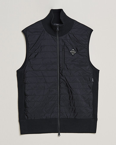 Men |  | J.Lindeberg | Becket Knitted Hybrid Zip Vest Black